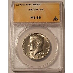 1977 D Kennedy Half Dollar MS66 ANACS